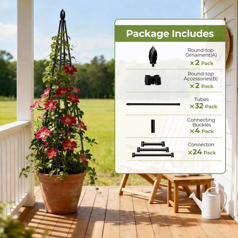 MQHUAYU indoor potted plants can climb gracefully with this trellis.