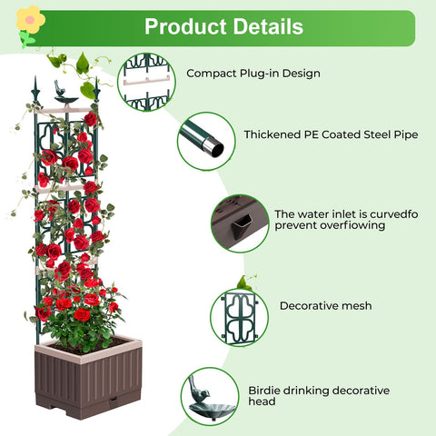 MQHUAYU outdoor-indoor privacy screen doubles as a planter.