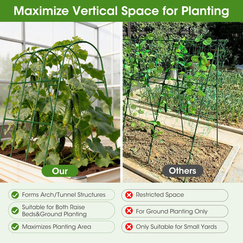 MQHUAYU raised-bed trellis package includes components for fast installation.