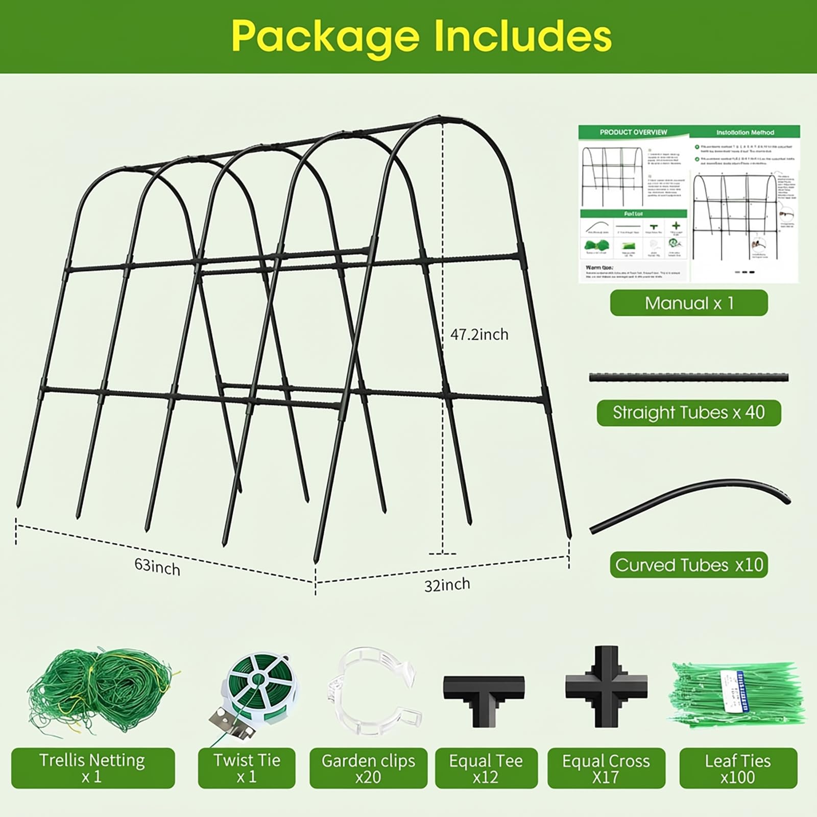 MQHUAYU sturdy arch structure promotes airflow around plants.