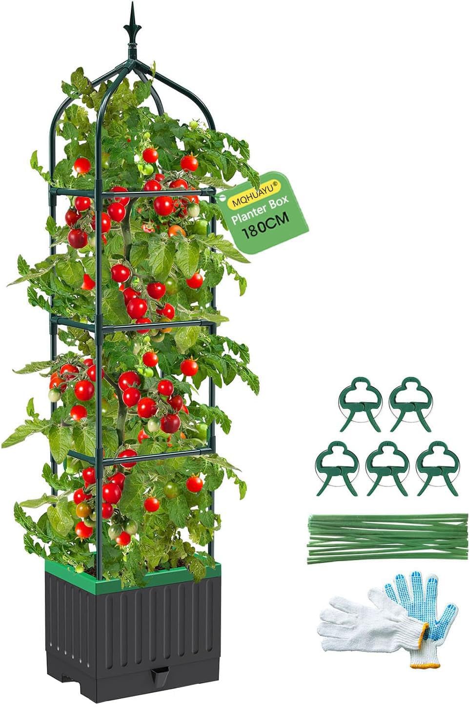 MQHUAYU raised garden bed with trellis for sturdy vertical growth