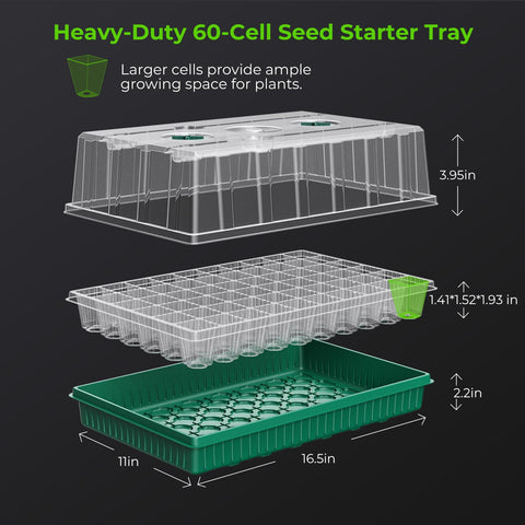 MQHUAYU reusable seed starter tray supports easy reuse and cleanup.