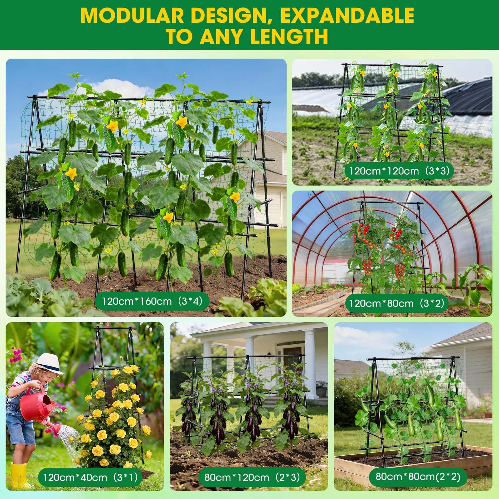 MQHUAYU rustproof coating keeps the trellis durable in sun and rain.