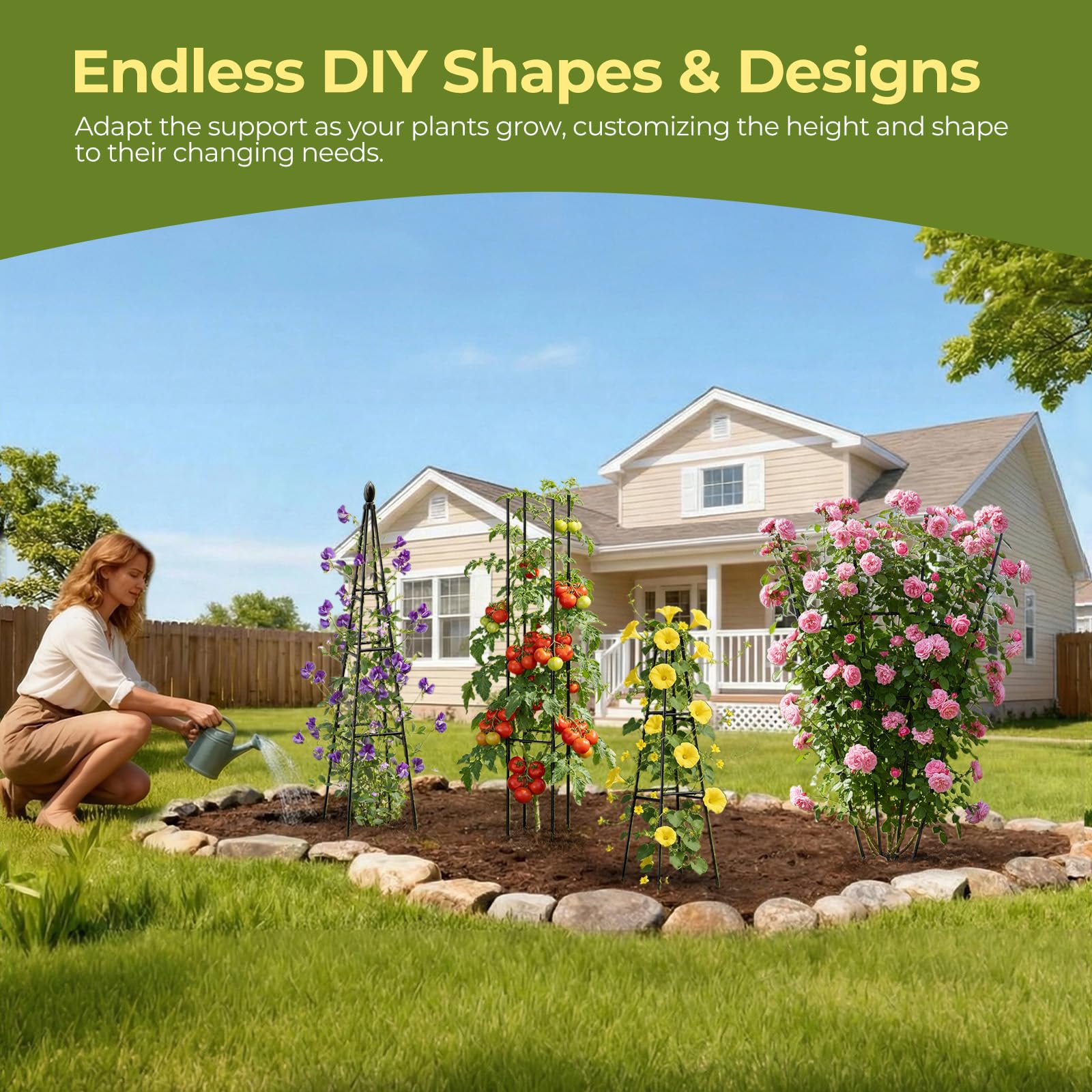 MQHUAYU rustproof outdoor trellis with PE coating endures weather.