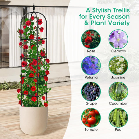 Removable 4-Way connectors allow height adjustments as plants grow.