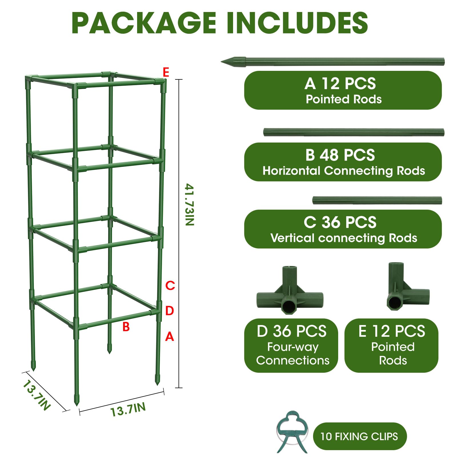 MQHUAYU spacious square design provides ample room for vine growth.