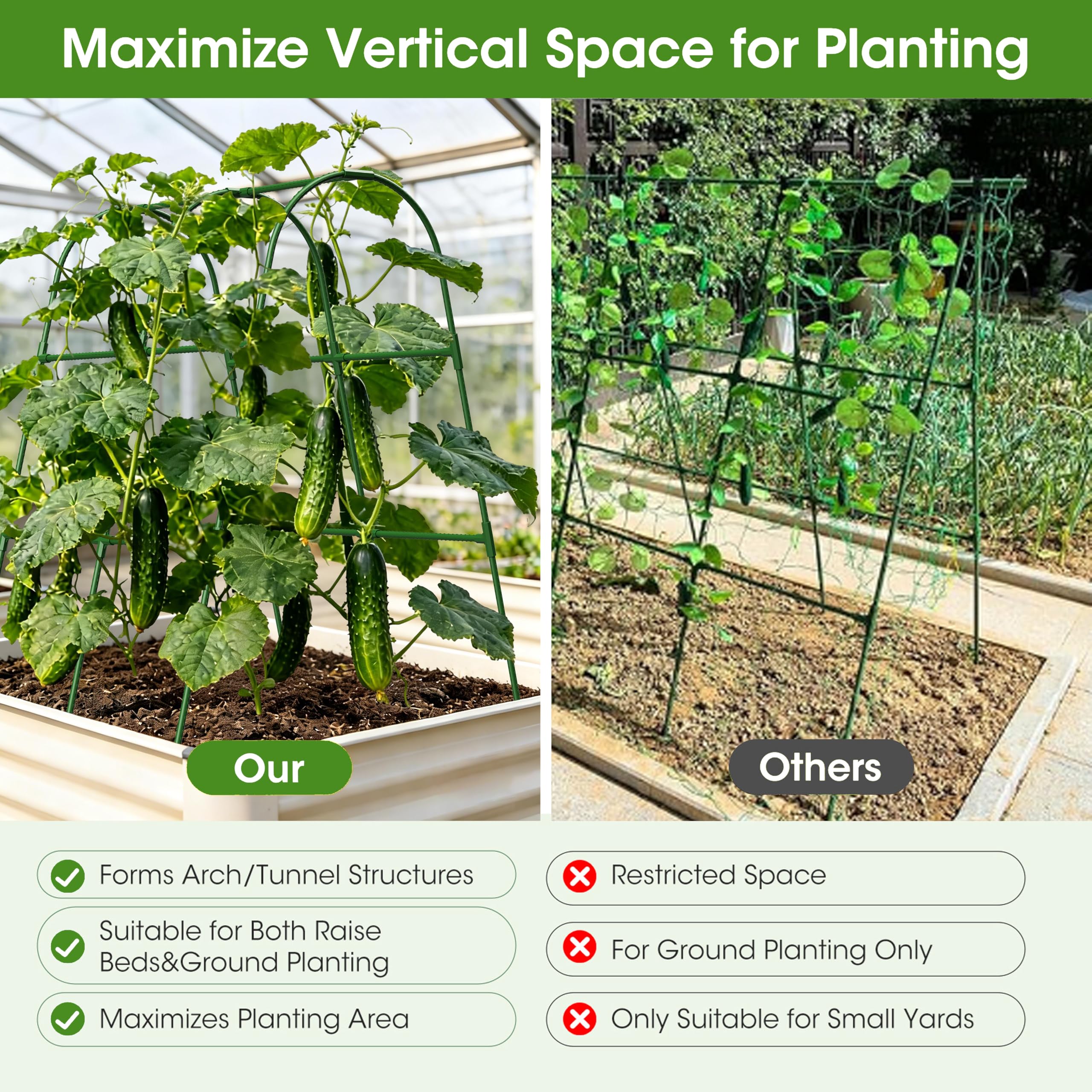 MQHUAYU stainless-core trellis with coating guards against corrosion and sun exposure.