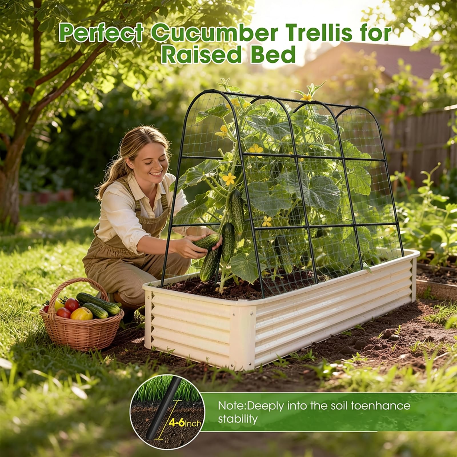 MQHUAYU Trellis stainless core with plastic coating resists rust