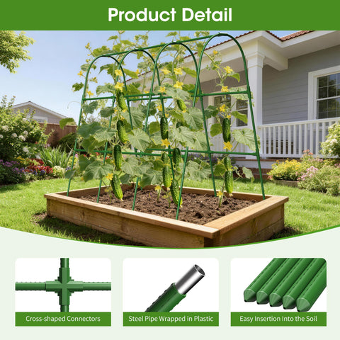 MQHUAYU stainless-core trellis with green coating resists rust and protects plants.