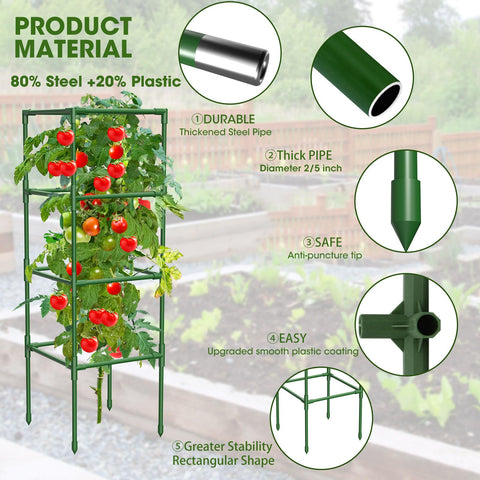 MQHUAYU adjustable-height cage lets you adapt as vines grow taller.