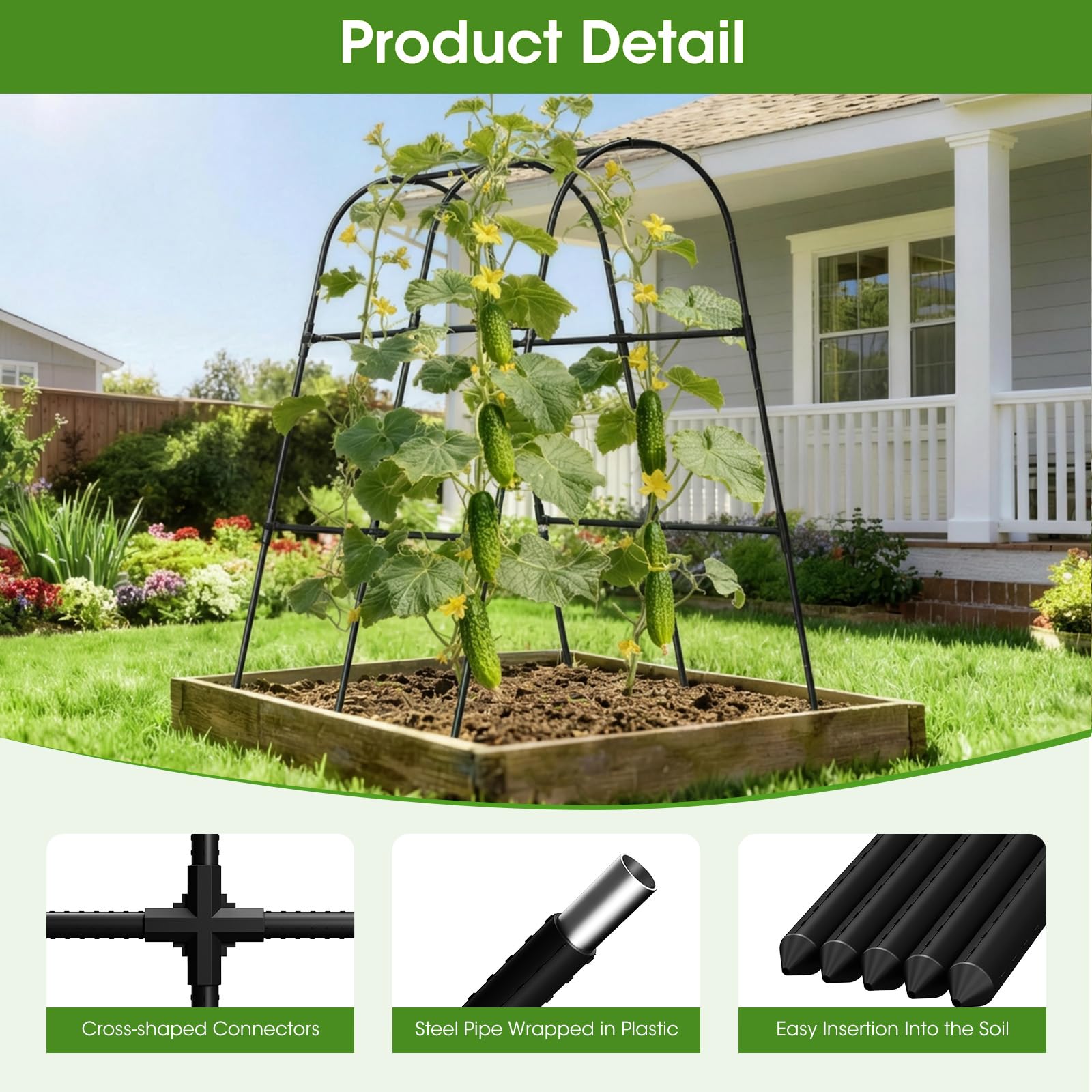MQHUAYU trellis with easy-assembly connectors for quick setup