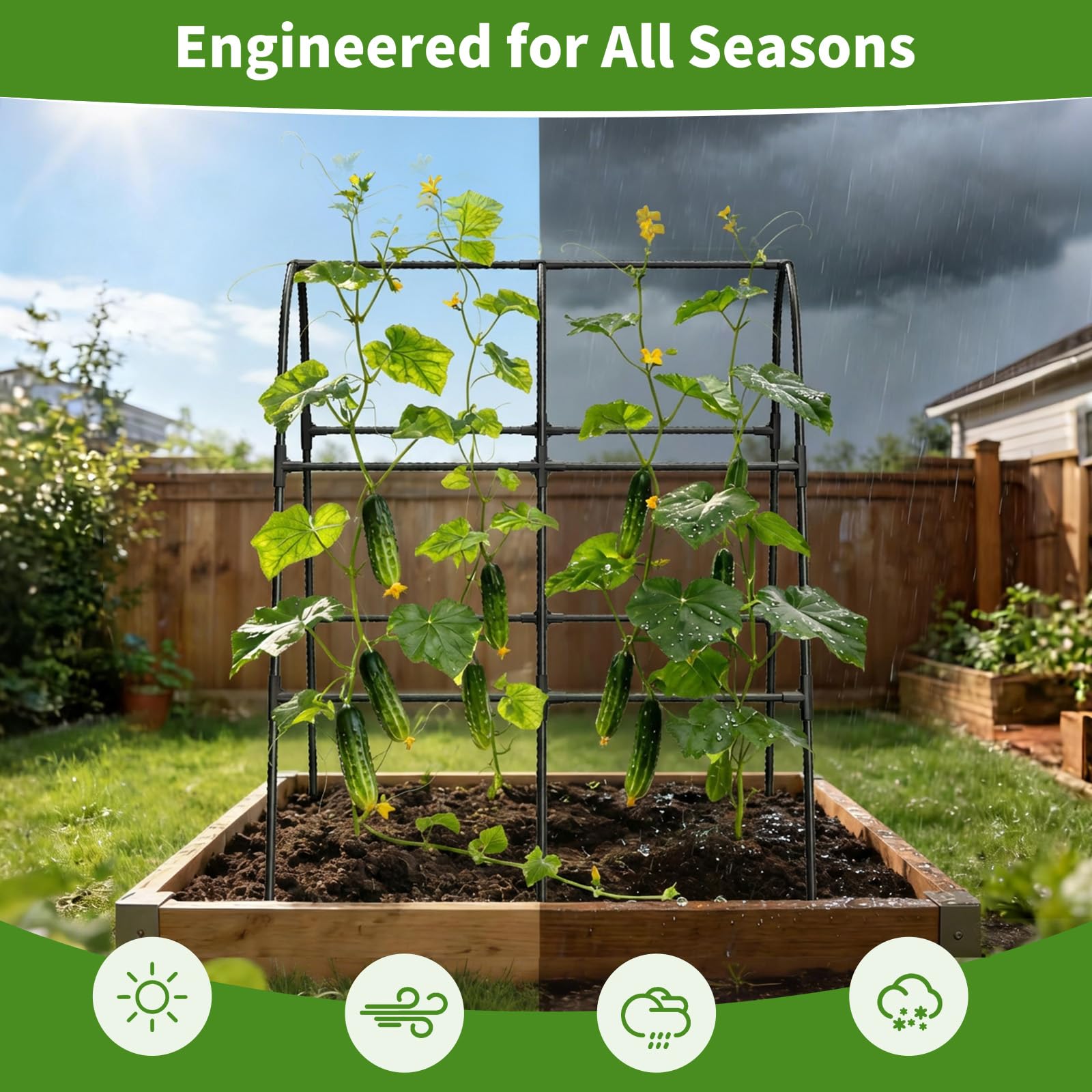 Included netting and manual for MQHUAYU garden trellis