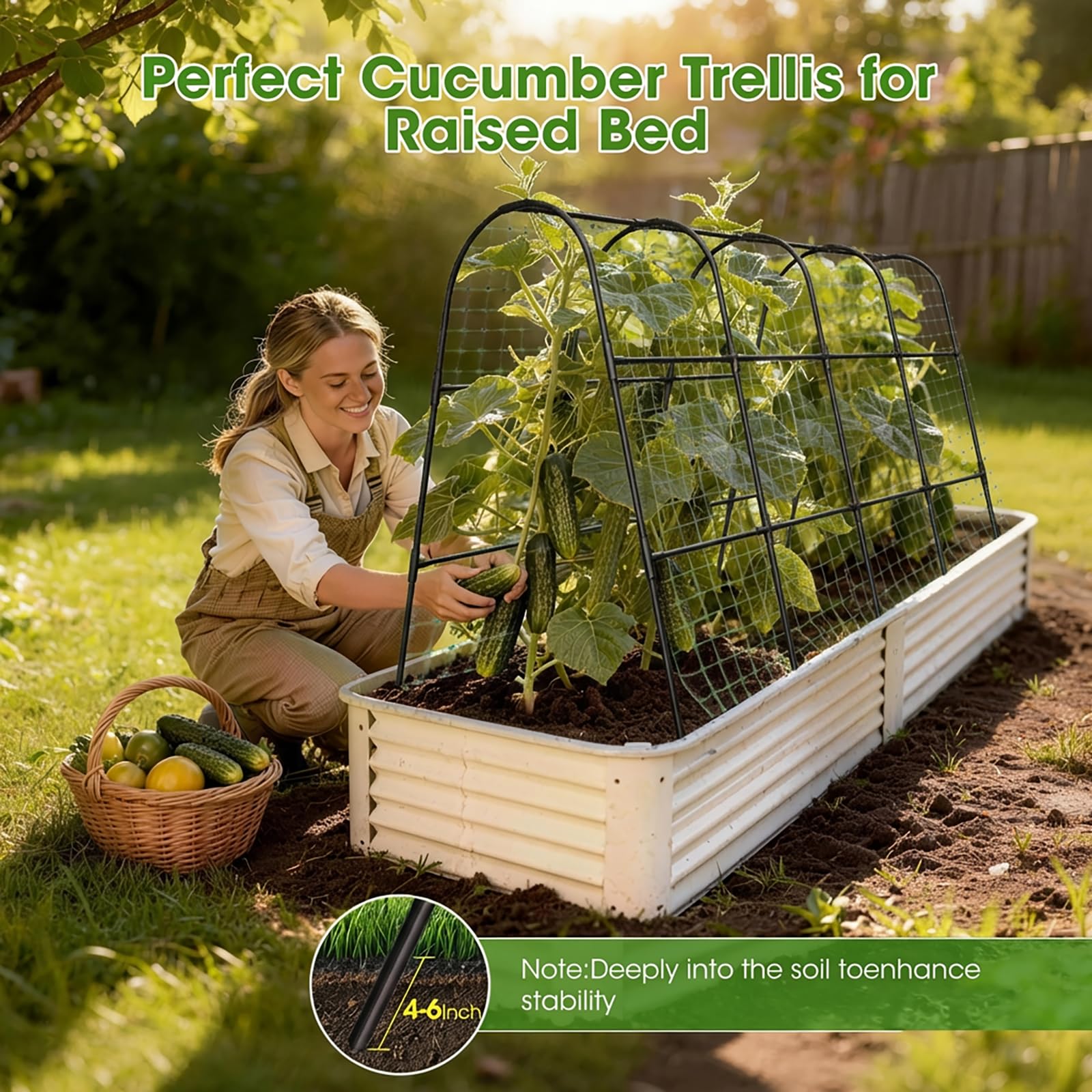MQHUAYU trellis core is rustproof to protect plants and extend life.