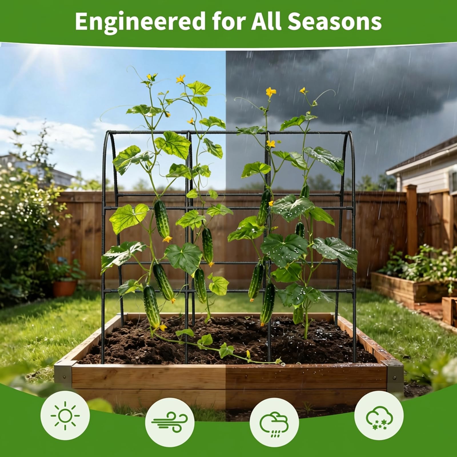 MQHUAYU Vegetable support suitable for cucumbers peas beans and tomatoes