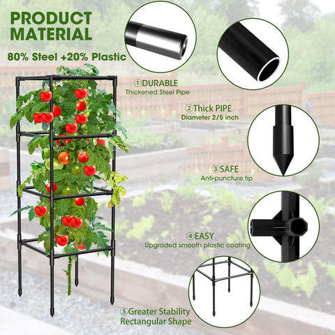 MQHUAYU 3-pack side profile reveals robust steel and rust resistance.