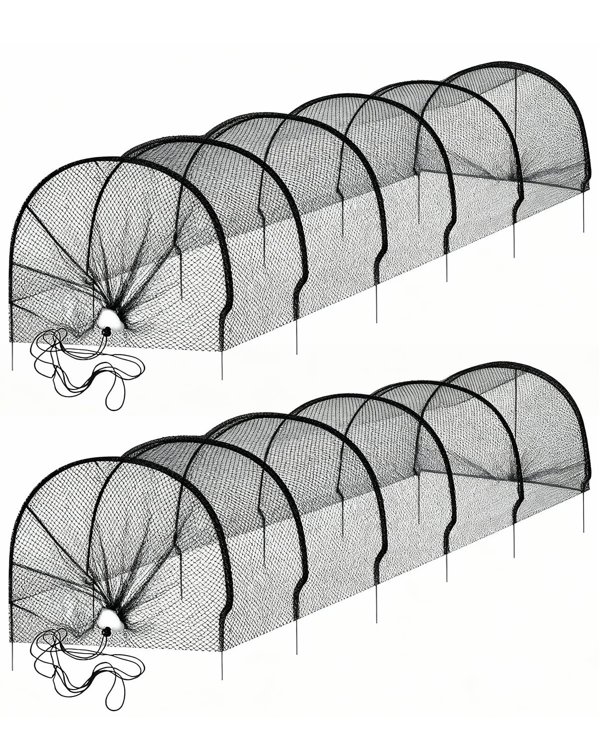 MQJIAZHI 2-pack garden tunnel cover ready for quick setup protects vegetables.