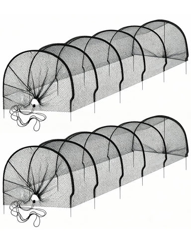 MQJIAZHI 2-pack garden tunnel cover ready for quick setup protects vegetables.