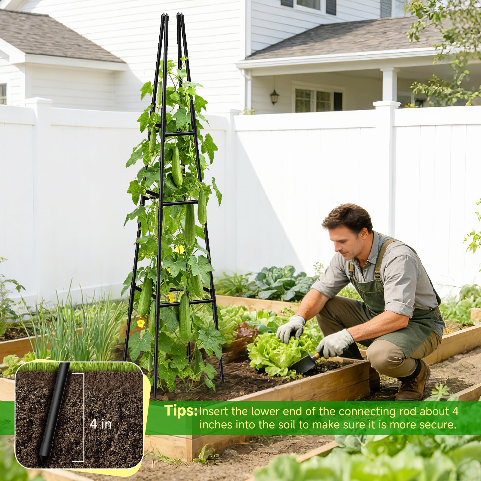 MQJIAZHI easy-storage-trellis stores flat when not in use.