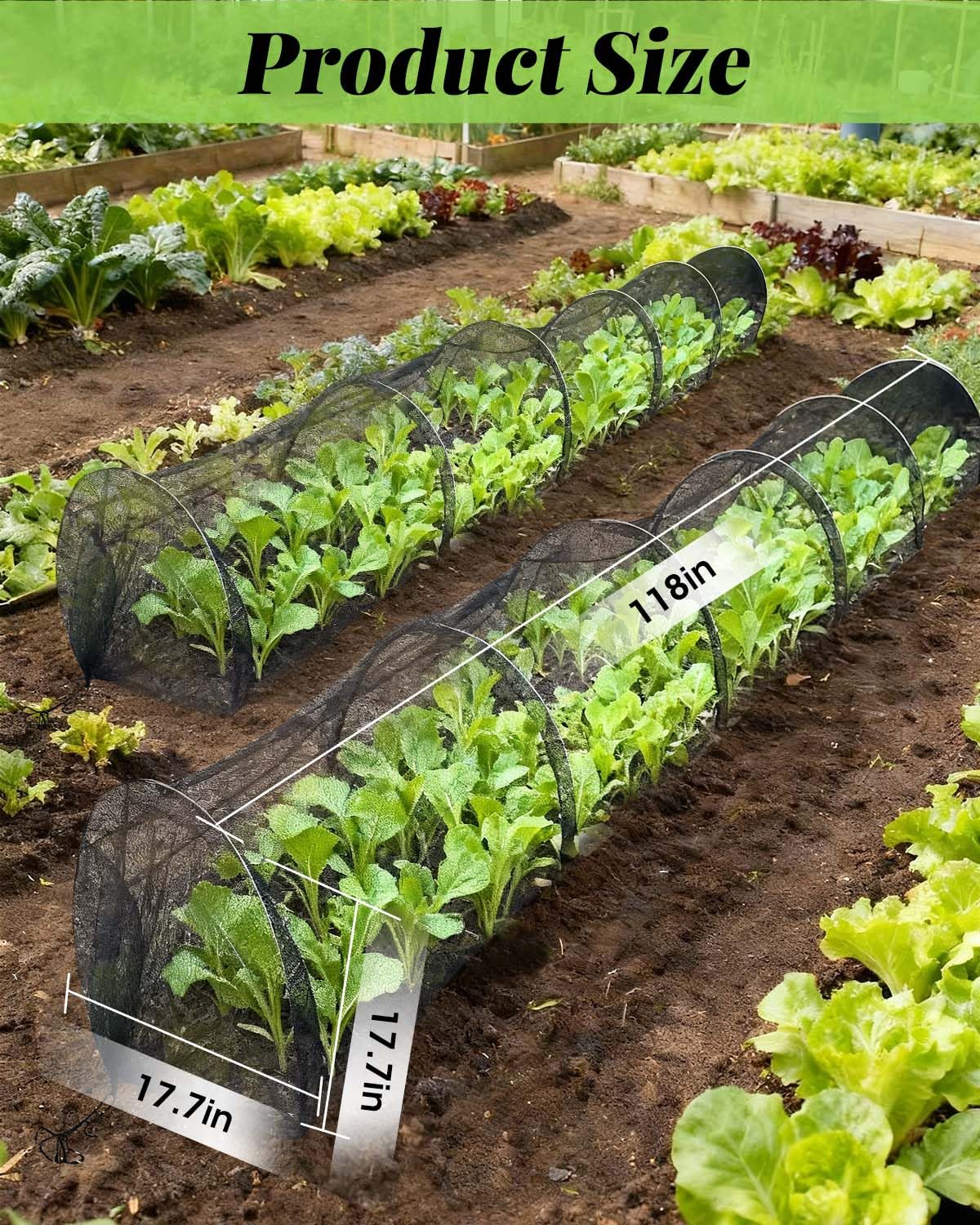 MQJIAZHI garden tunnel cover fully assembled for instant deployment.