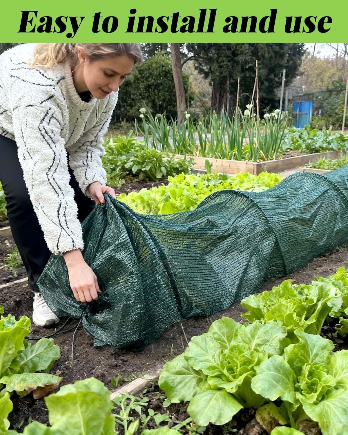 MQJIAZHI garden tunnel row coverage for efficient bed care.