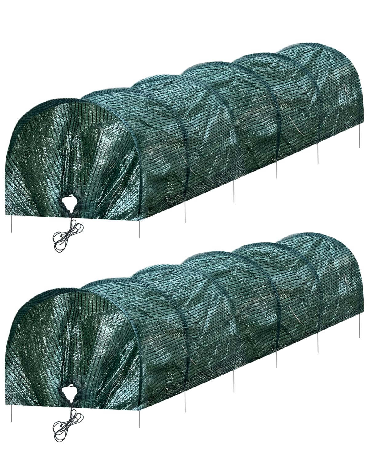 MQJIAZHI 2-pack garden tunnel shade net cover protecting vegetables from sun.