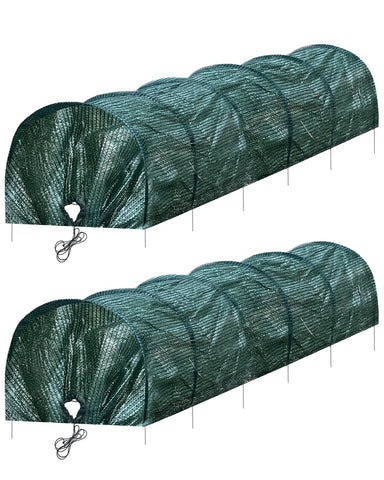 MQJIAZHI 2-pack garden tunnel shade net cover protecting vegetables from sun.