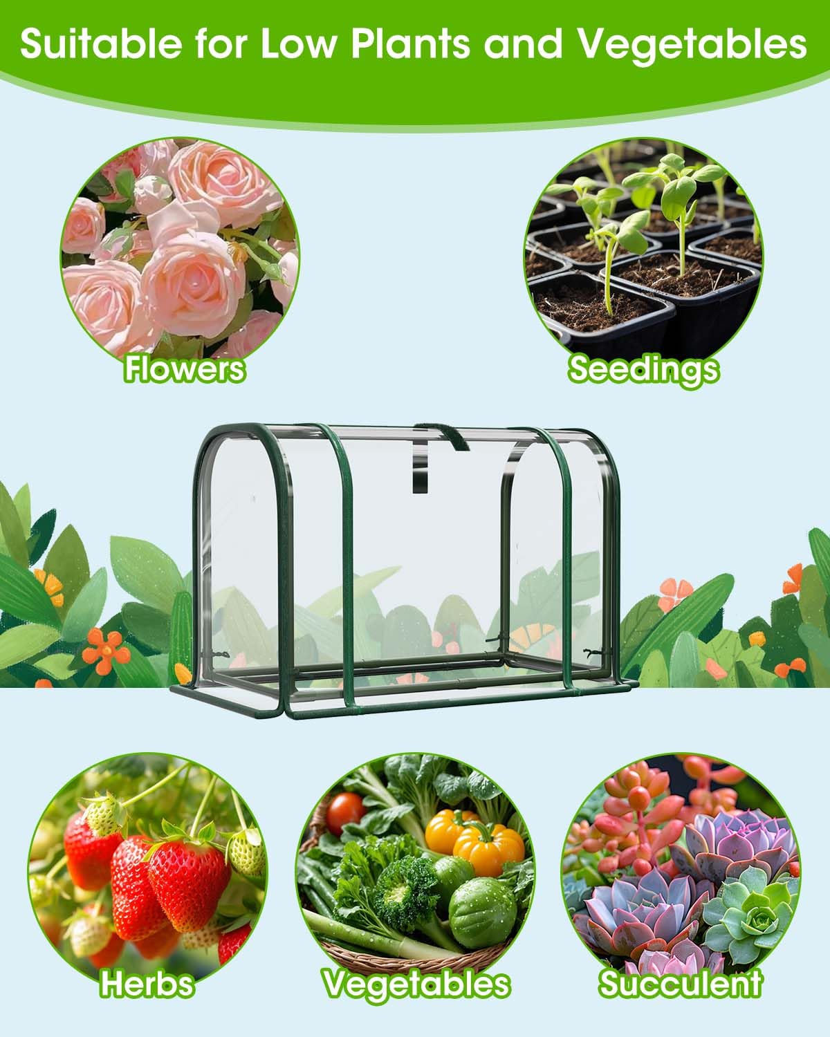 MQJIAZHI ideal for herbs, succulents, and flowers in small gardens