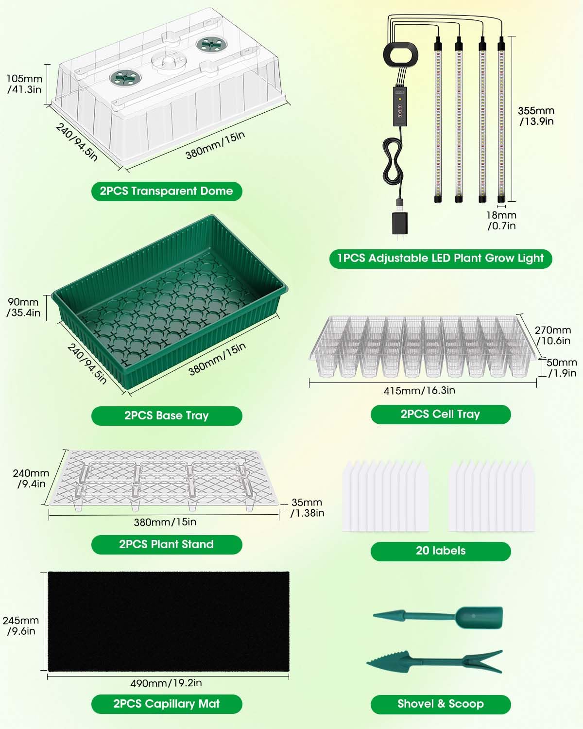 MQJIAZHI seed germination setup for diverse flowers and vegetables