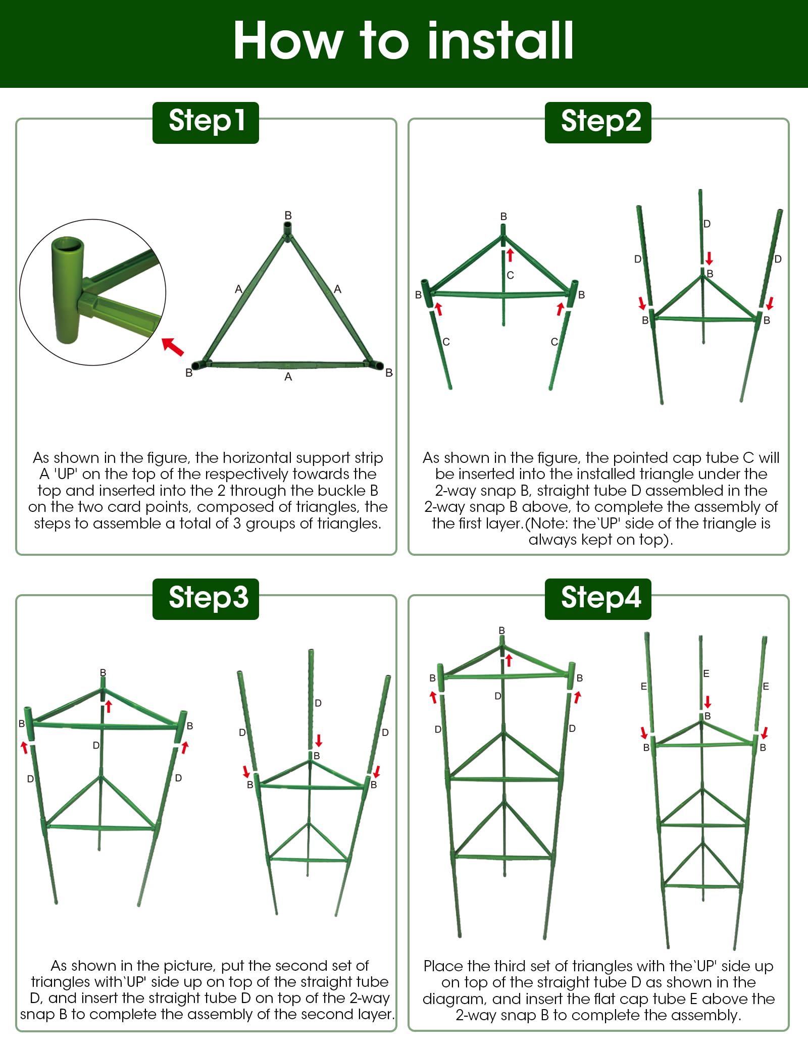 MQJIAZHI ideal for planters and raised beds for vertical growth