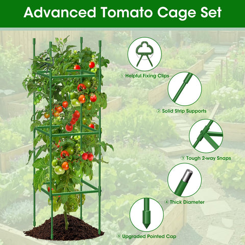 Adjustable height from 29 to 55 inches for various growth stages.