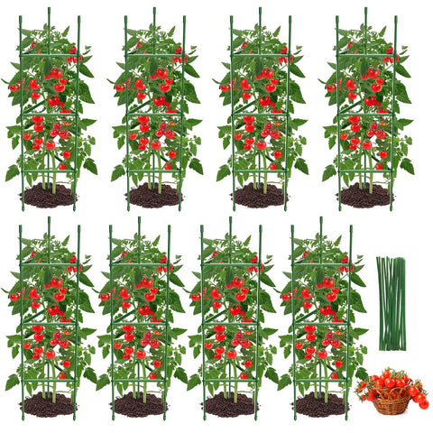 MQJIAZHI tomato cage with adjustable height supports tall vines for balanced growth