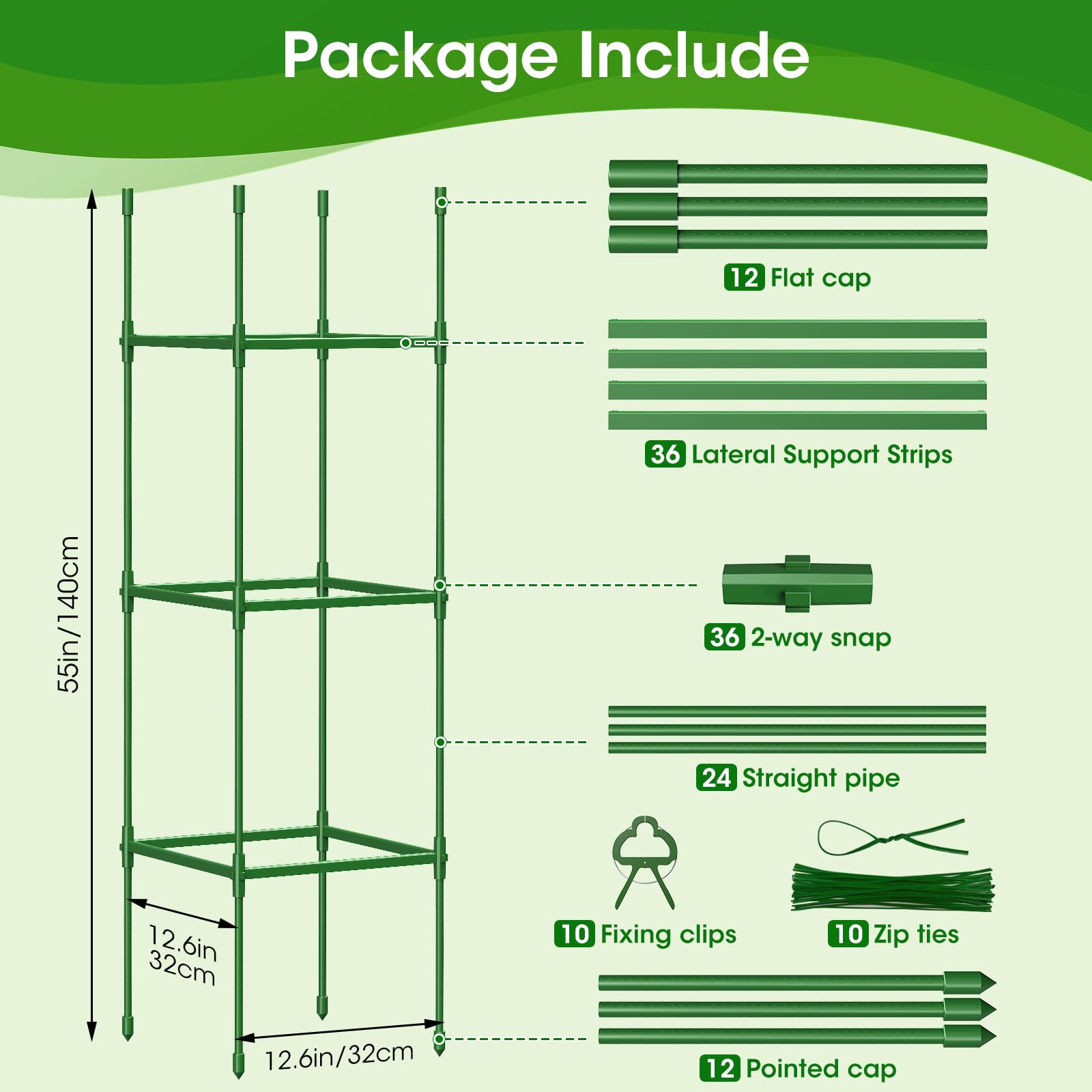 MQJIAZHI indoor outdoor tomato cage fits patios and gardens.