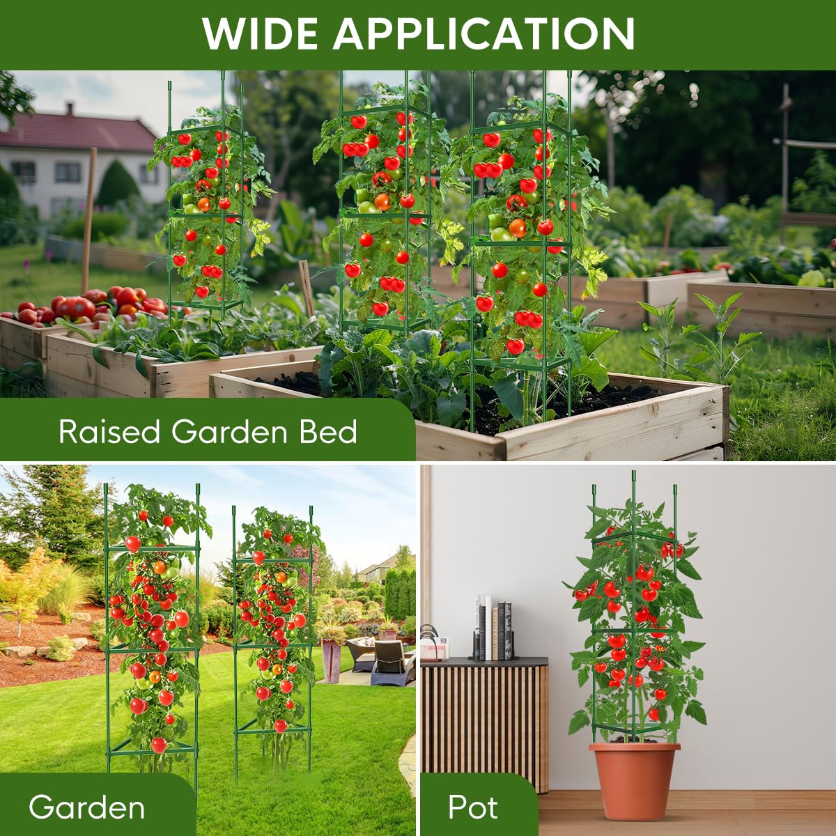 MQJIAZHI tomato cage tool-free assembly in minutes