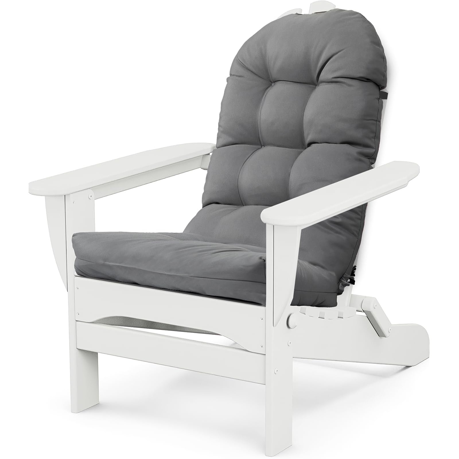 MQK Adirondack chair cushion, front view, water-repellent fabric for outdoor use