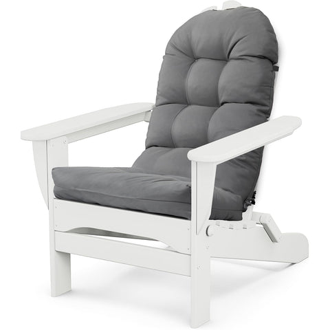 MQK Adirondack chair cushion, front view, water-repellent fabric for outdoor use