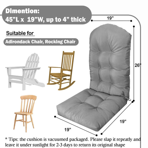 MQK Adirondack chair cushion, versatile use on various outdoor chairs