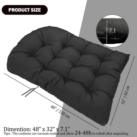 MQK ample 48x32x7 size fits most egg chairs in outdoor spaces