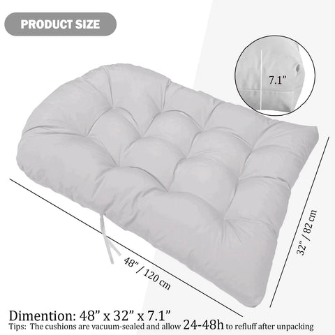 MQK large 48x32x7-inch cushion fits many egg chairs.