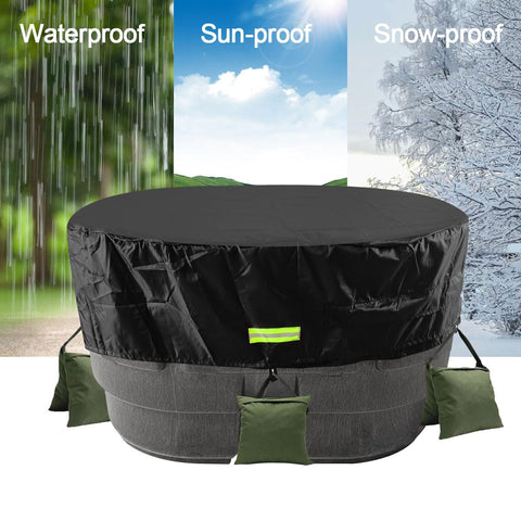 MQLD Rubermaid easy-setup stock tank cover ready to install.