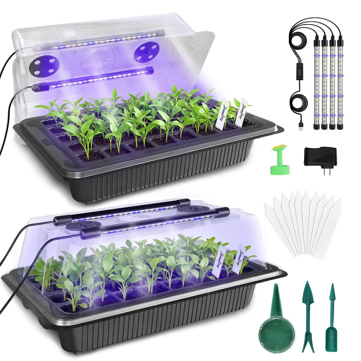 MQUPIN 80-cell seed starter tray with organized cells for starting multiple seeds at once.