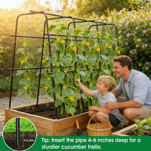 MQUPIN climbing support ideal for cucumbers, beans, and peas.