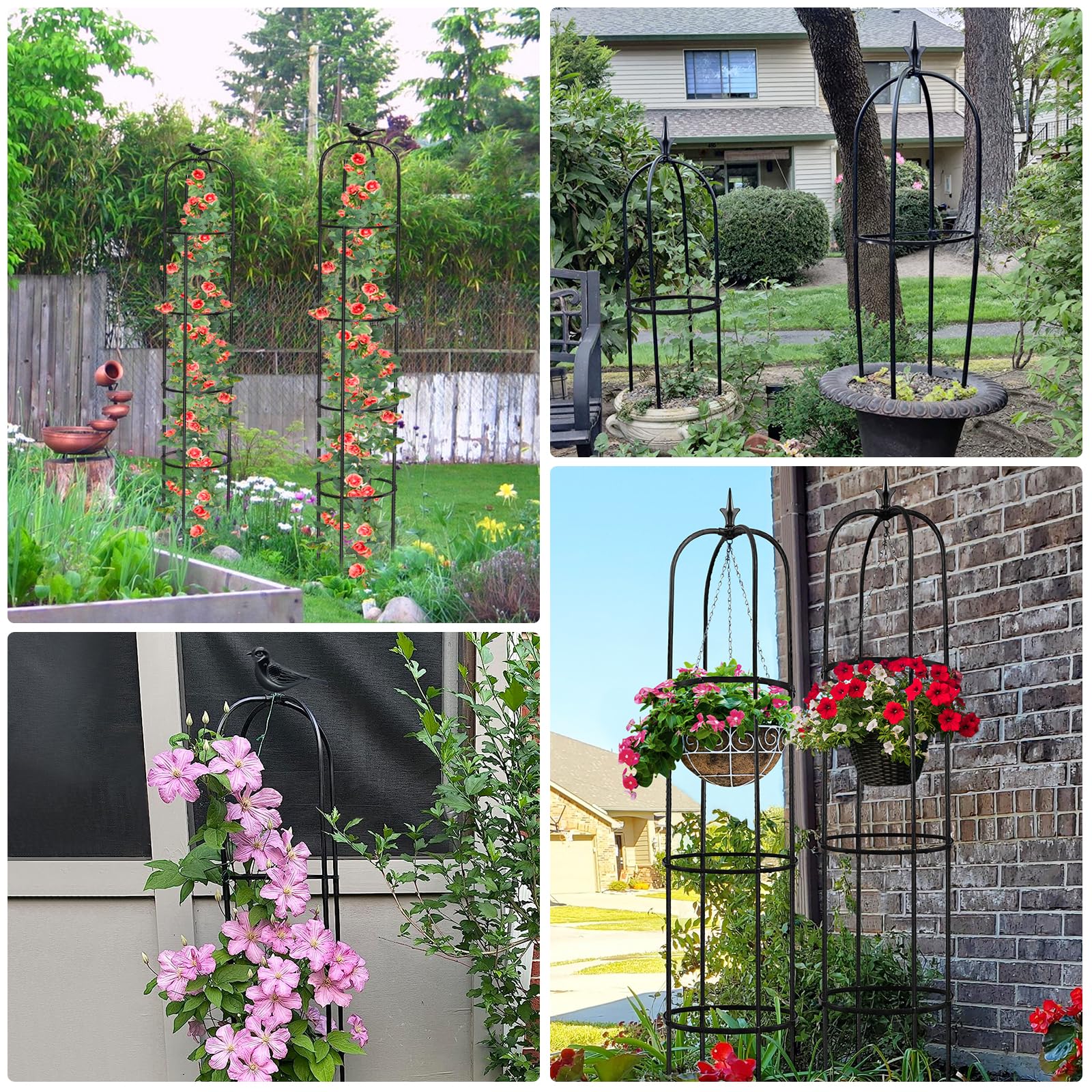 MQUPIN decorative garden trellis doubles as nighttime décor