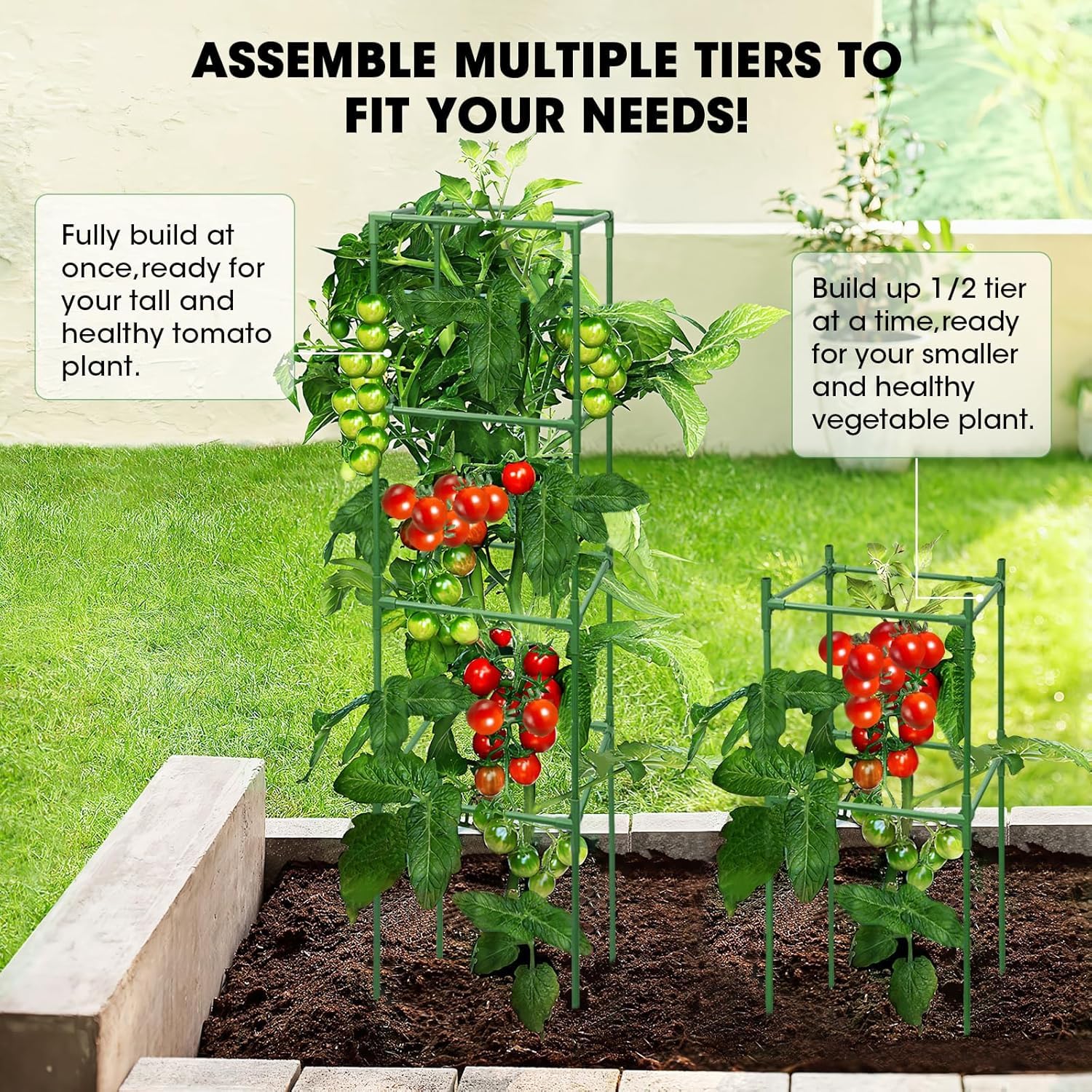 MQUPIN garden cage setup showing neat, space-saving arrangement