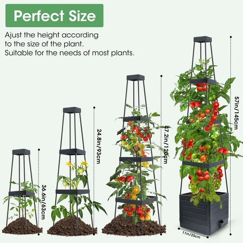 MQUPIN tomato planter box suitable for indoor and outdoor use on balconies and patios.