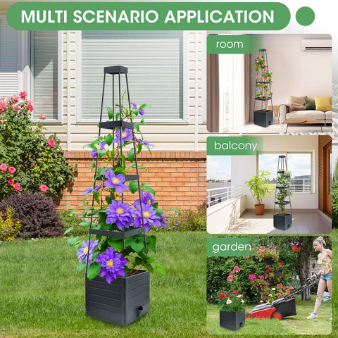 MQUPIN tomato planter box compact design fits small patios and balconies.