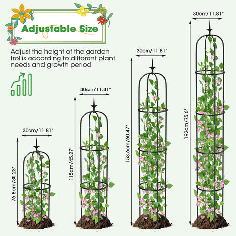 MQUPIN easy-installation setup from top to bottom for quick trellis setup.