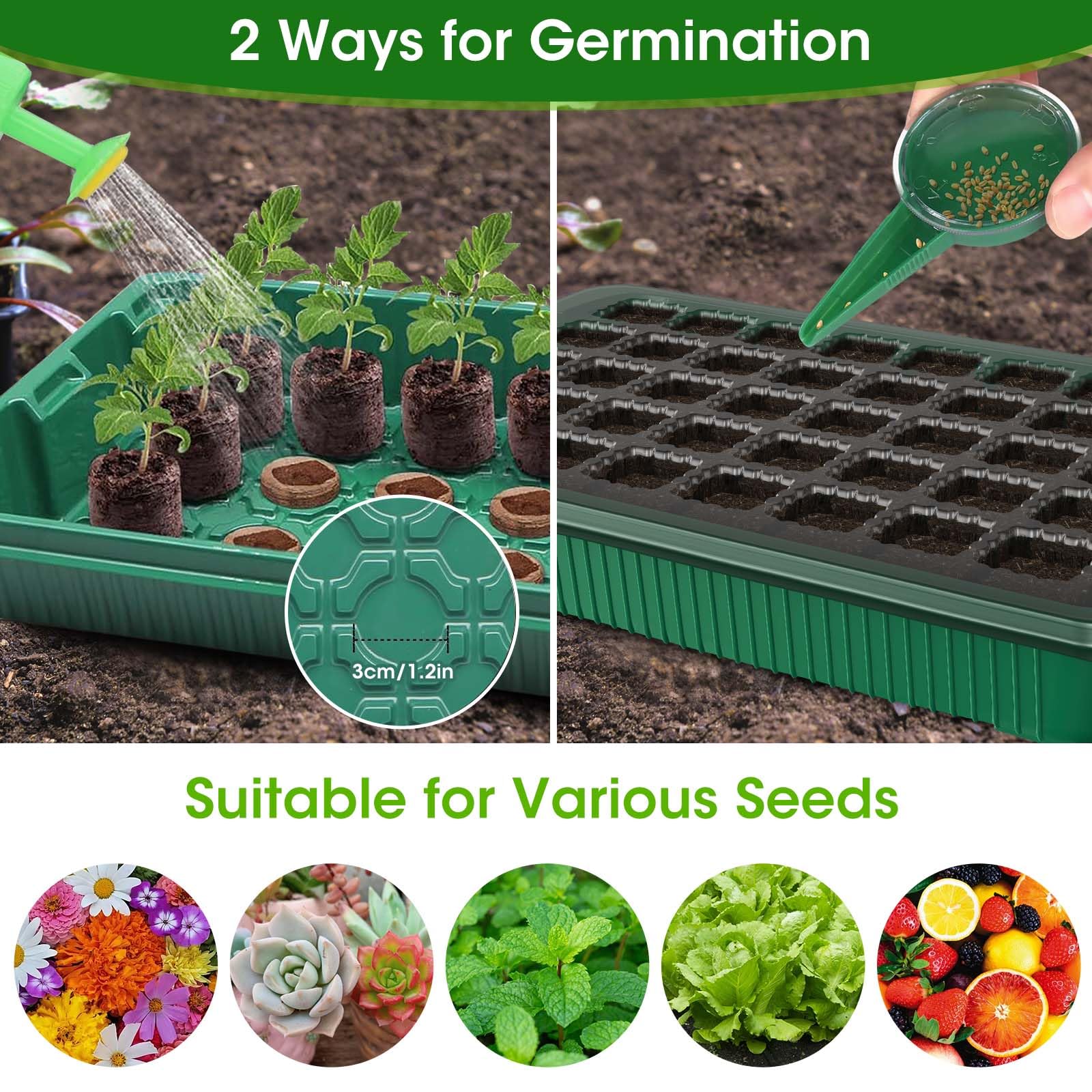 MQUPIN watering-sprayer helps precise, even moisture for seedlings.