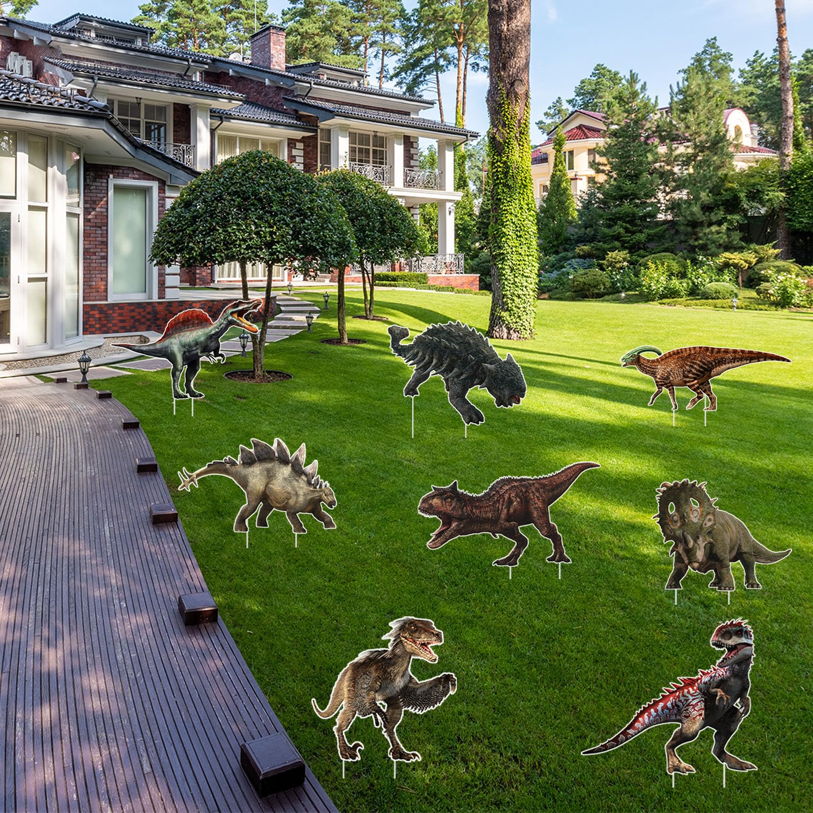 MQZQP Dinosaur Yard Sign park party setup enhances themed decor