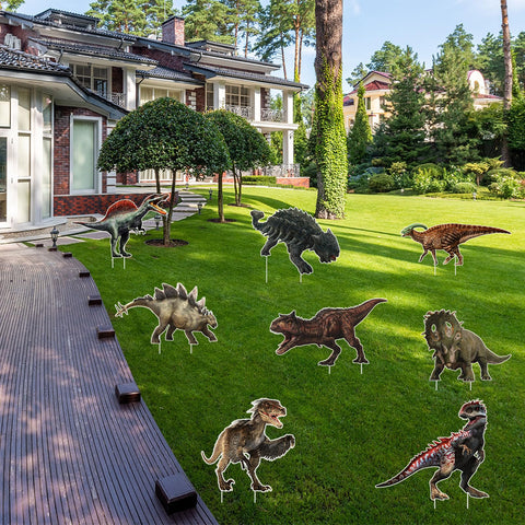 MQZQP Dinosaur Yard Sign park party setup enhances themed decor