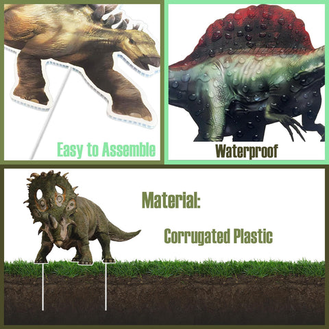 MQZQP Dinosaur Yard Sign weatherproof design for durable outdoor displays